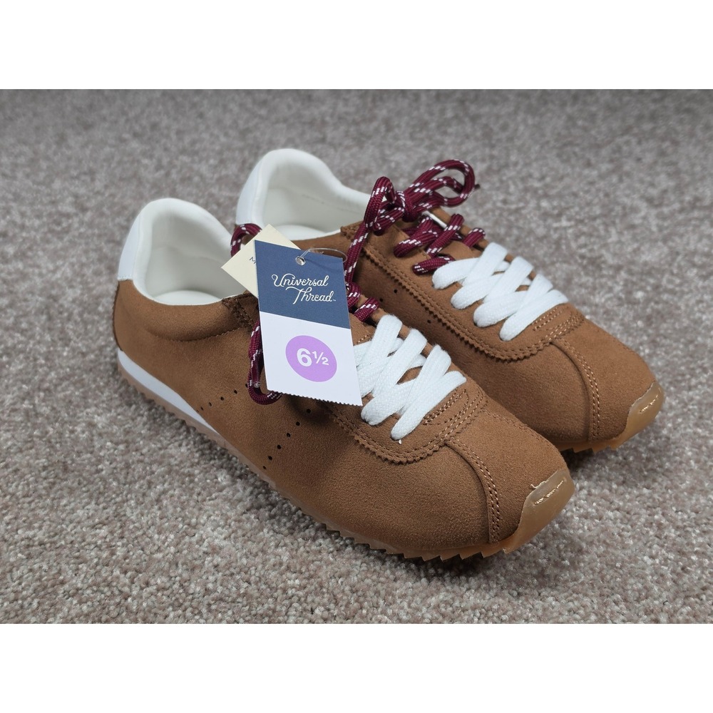 Universal Thread Jojo Brown Faux Suede Retro Low Top Sneakers Womens 6.5 New